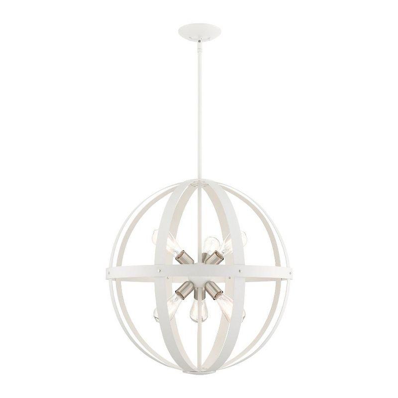 Livex Lighting Stoneridge 6 - Light Pendant in  Textured White