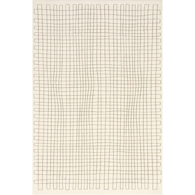 Nuloom Princess Modern Machine Washable Indoor Area Rug, 4' x 6', Cream