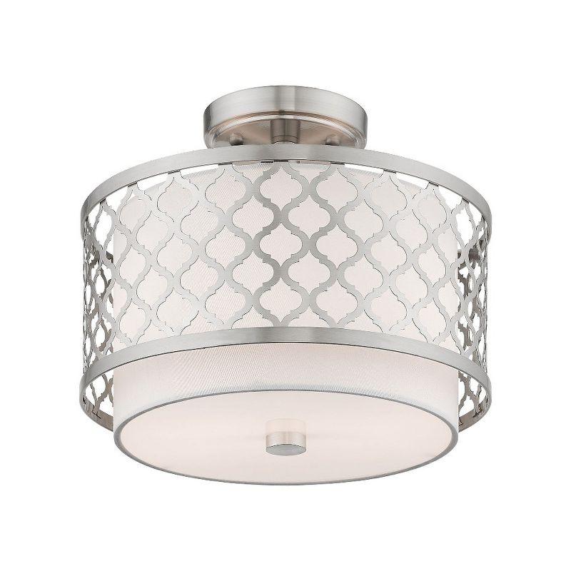 Livex Lighting Arabesque 2 - Light Semi-Flush Mount in  Brushed Nickel