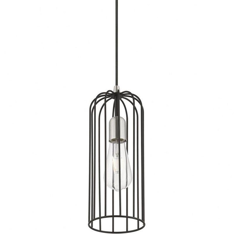 Livex Lighting Glenbrook 1 - Light Pendant in  Black/Brushed Nickel