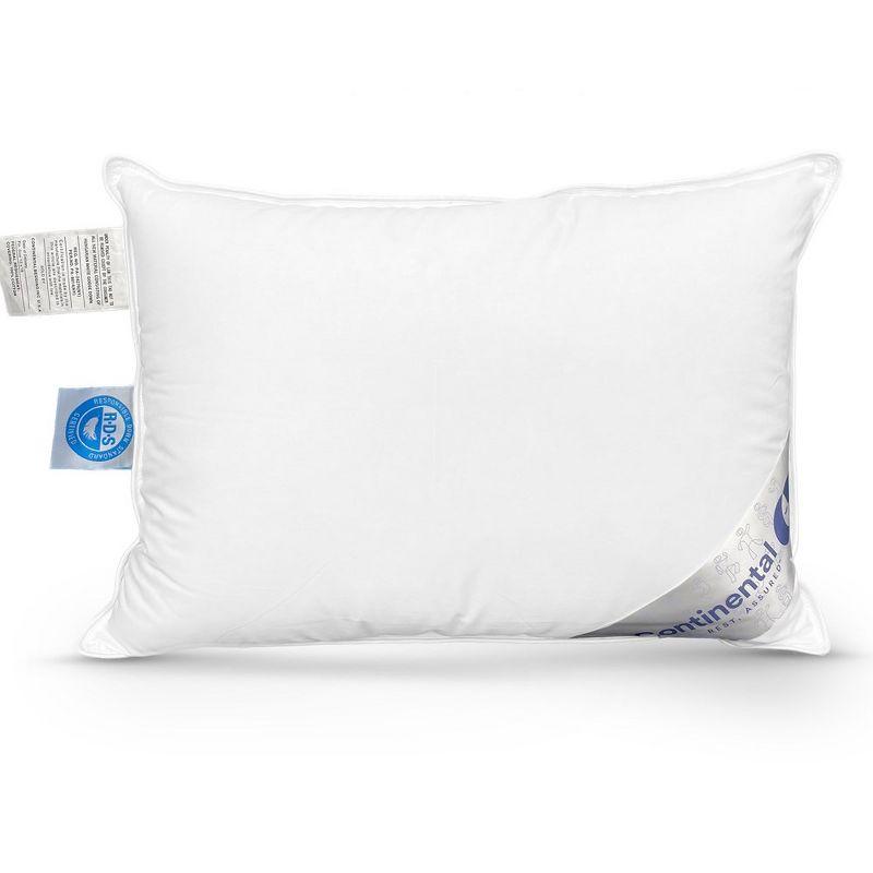 Continental Bedding Toddler Pillow 550 Goose Down Fill 13x18 Inch Pack of 1