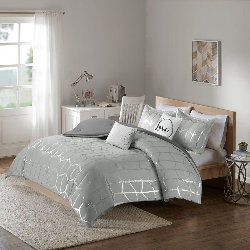 Arielle Metallic Printed Comforter Set