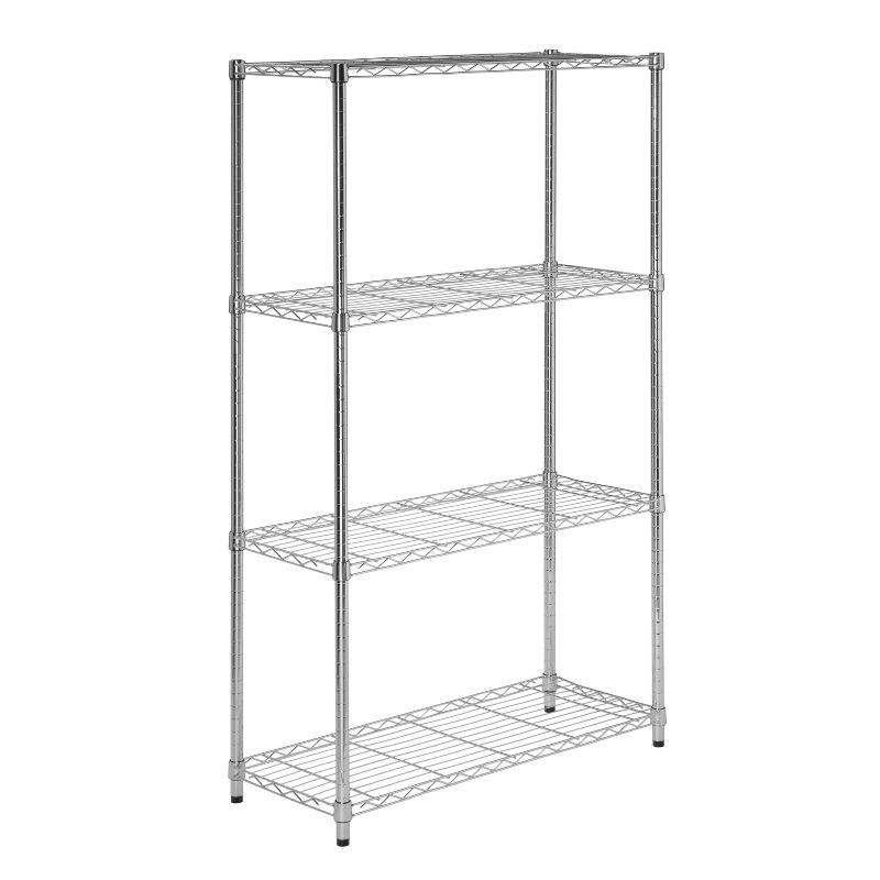 Honey-Can-Do 4 Tier 200lb per shelf Shelving Unit Chrome