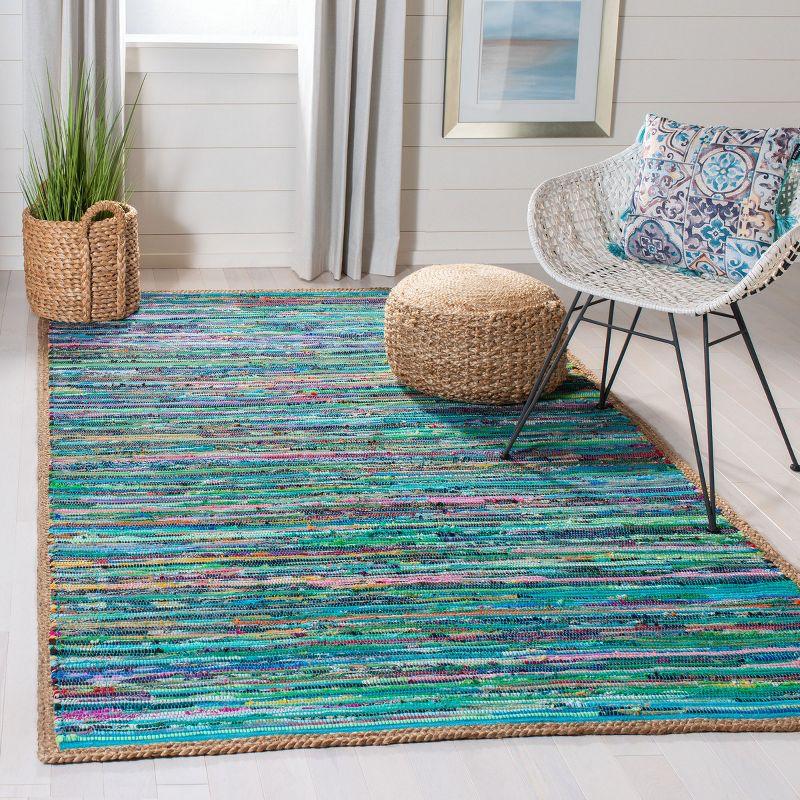 Coastal Breeze Green/Natural Cotton & Synthetic 8' x 10' Area Rug