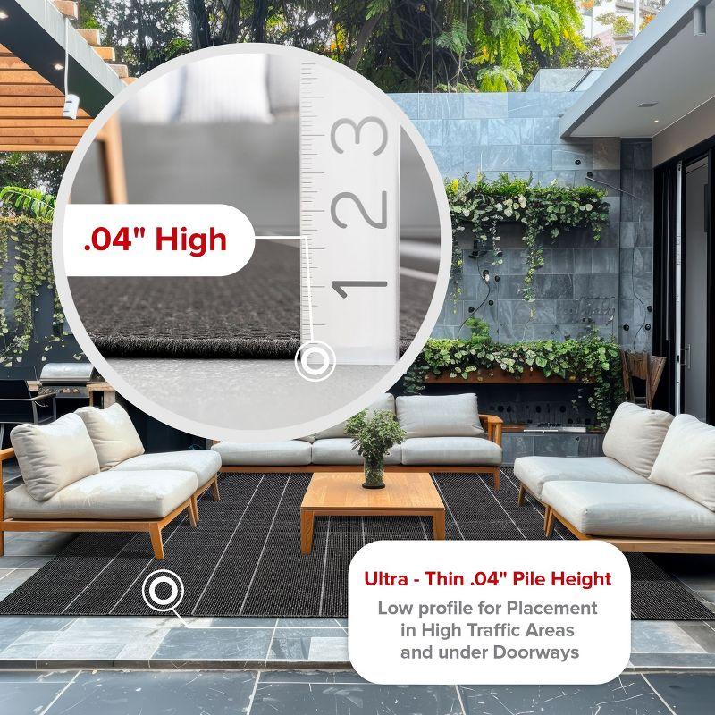 Nuloom Alaina Striped 5x8 Indoor/Outdoor Area Rug for Living Room Patio Deck Front Porch Kitchen, Black/Ivory
