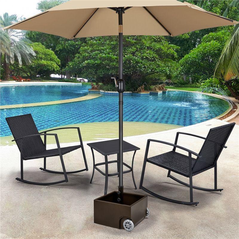 Arlmont & Co. Naiim 29 Lb. Steel Free Standing Umbrella Base with Wheels