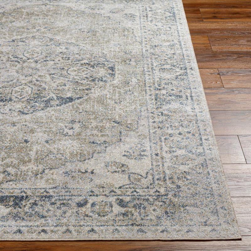Mark & Day Edmonson 2'3"x3'9" Rectangle Washable Woven Indoor Area Rugs Olive/Dark Blue