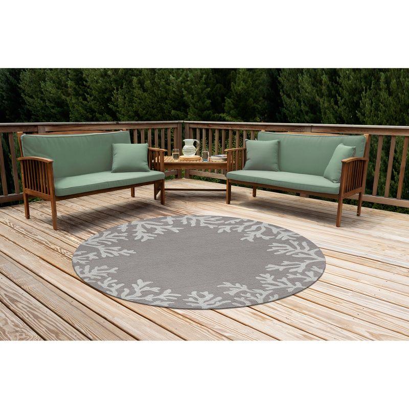 Coral Border Outdoor Rug