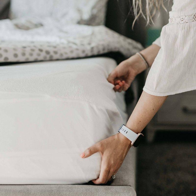 Waterproof Terry Cotton Mattress Protector, Full - eLuxury