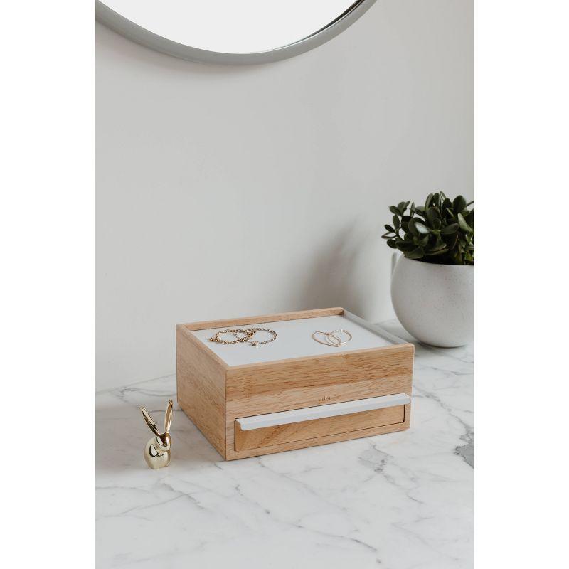 Umbra Stowit White and Neutral Jewelry Box Storage