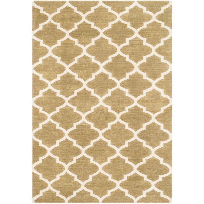 Winston Porter Milltown Hand Woven Flat Weave Wool Geometric Rug