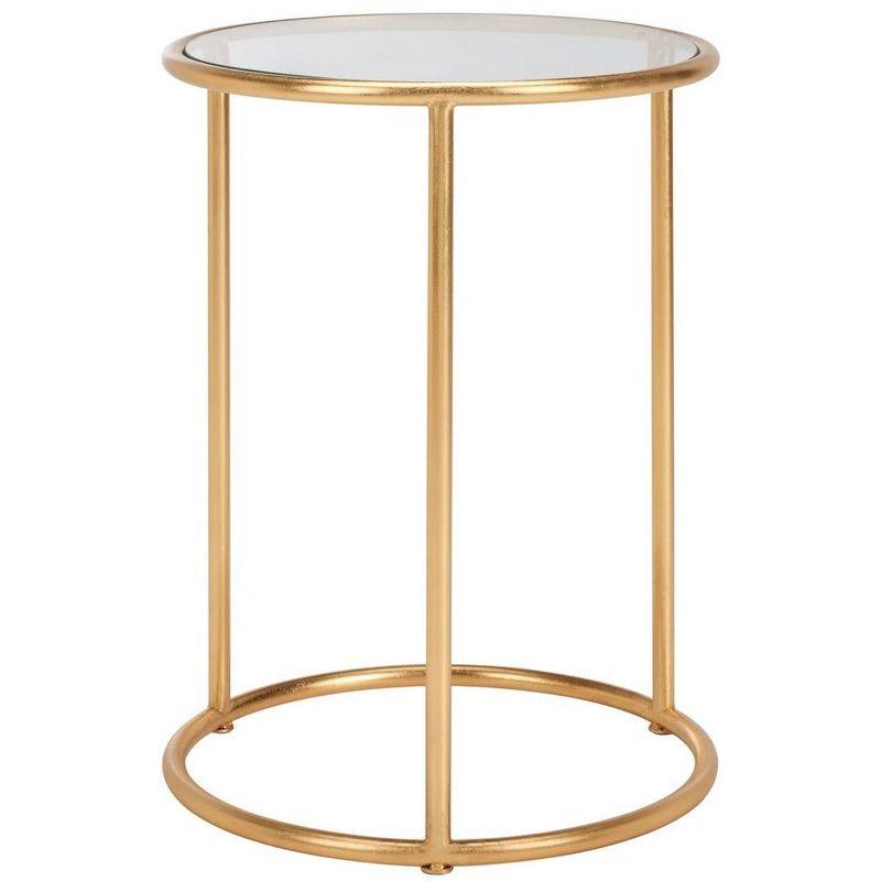 Shay Accent Table - FOX2523B - Gold/Clear - Safavieh Couture