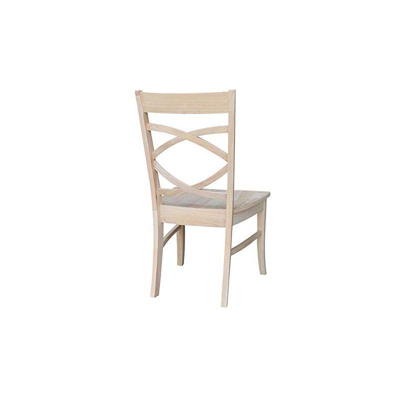 International Concepts Set of Two Milano Chairs with Wood Seats