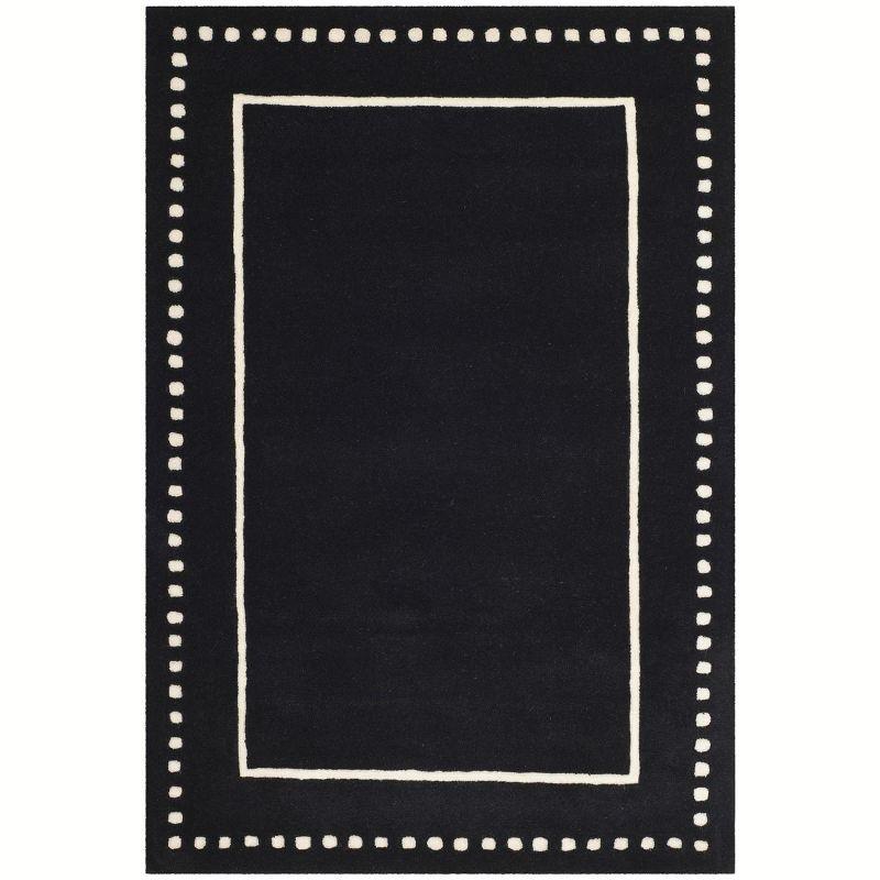 Bella BEL151 Hand Tufted Area Rug - Black/Ivory - 3'x5' - Safavieh..