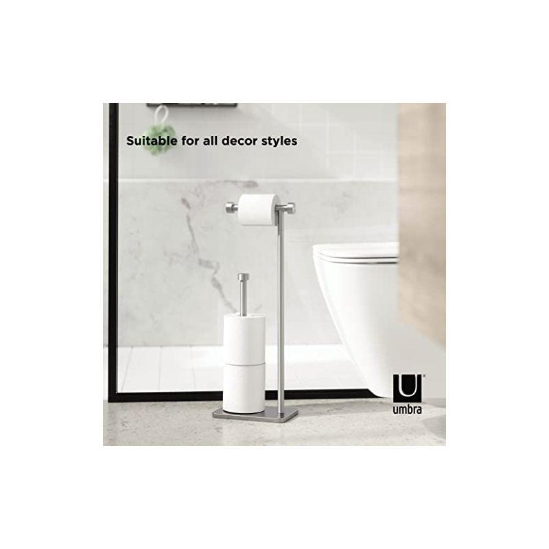 Umbra Cappa Toilet Paper Holder & Reserve, Nickel