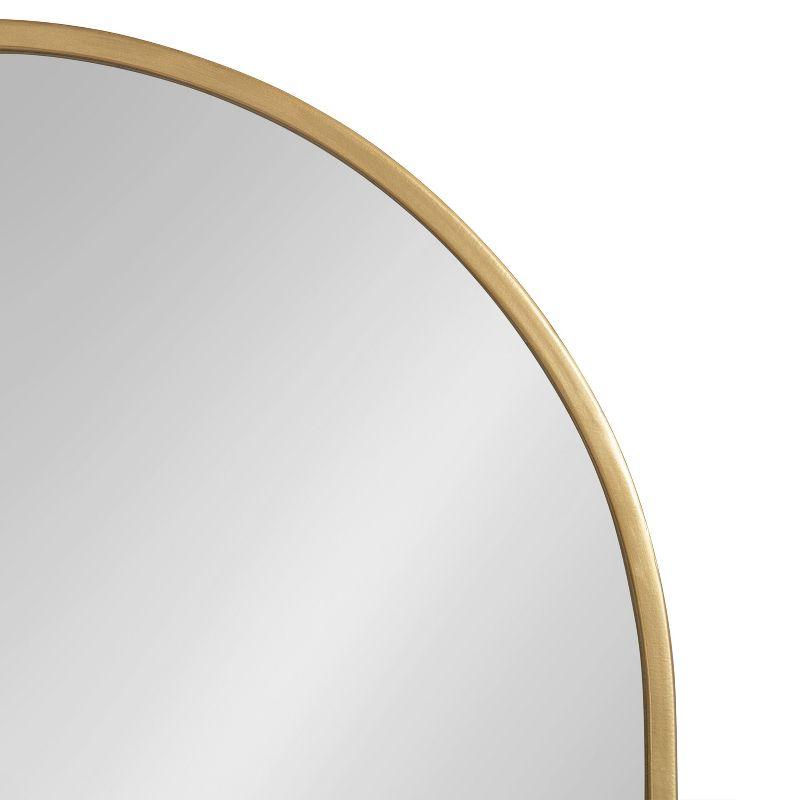 Kate and Laurel Schuyler Arch Wall Mirror with Shelf, 20x28, White