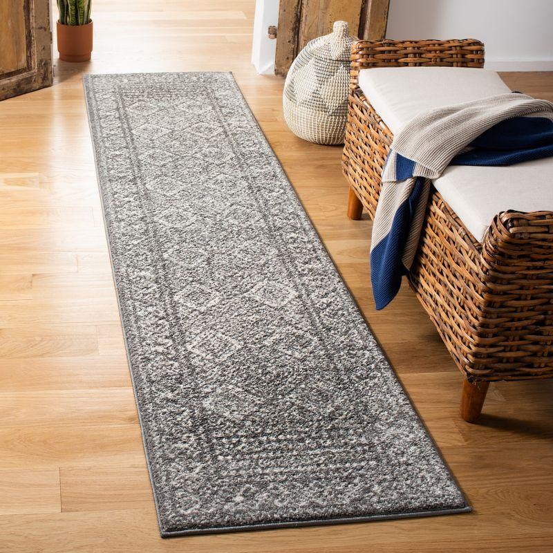 Tulum TUL264 Power Loomed Runner Rug - Dark Grey/Ivory - 2'x7' - Safavieh.