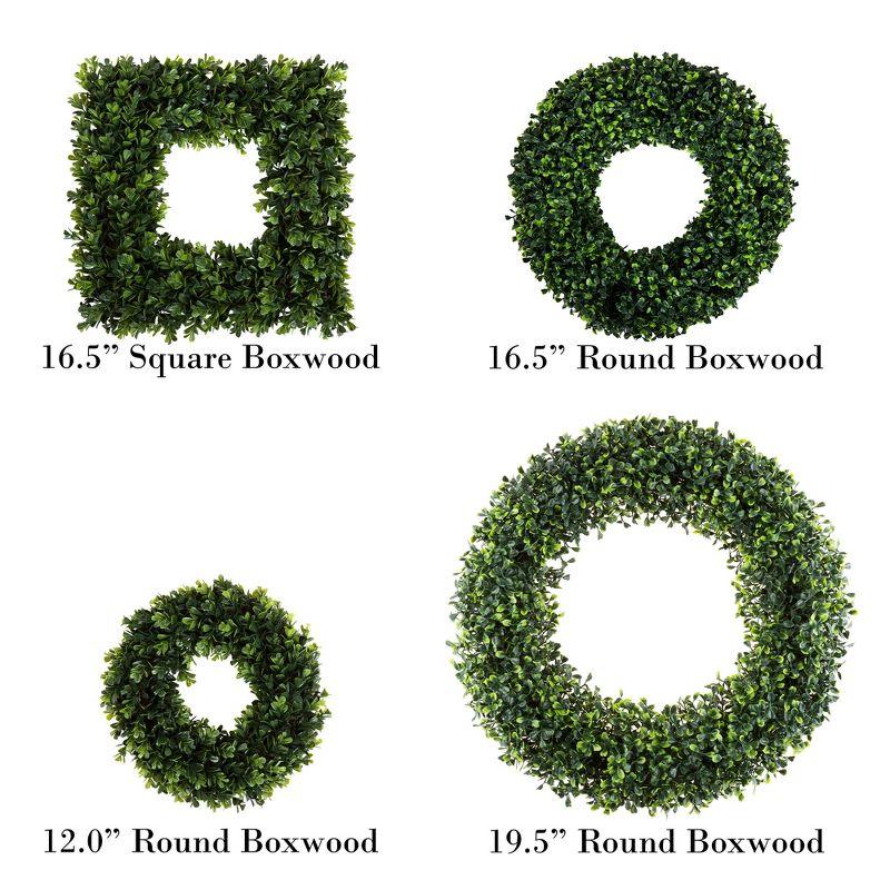 Pure Garden Outdoor/Indoor Artificial Boxwood Wreath