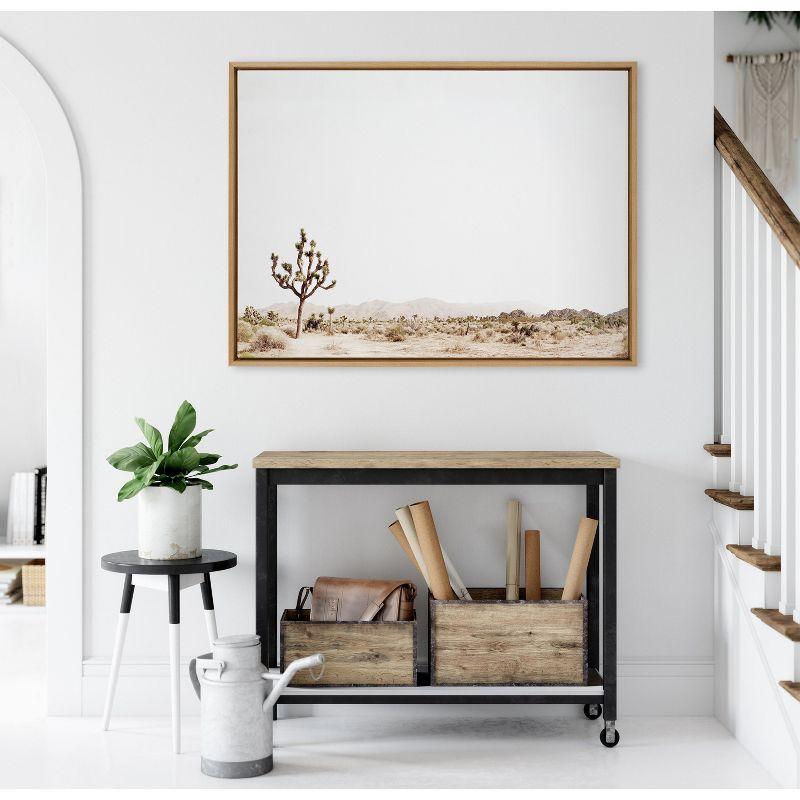 Kate and Laurel Sylvie Lone Joshua Tree Framed Canvas by Amy Peterson Art Studio, 31.5 x 41.5, Natural