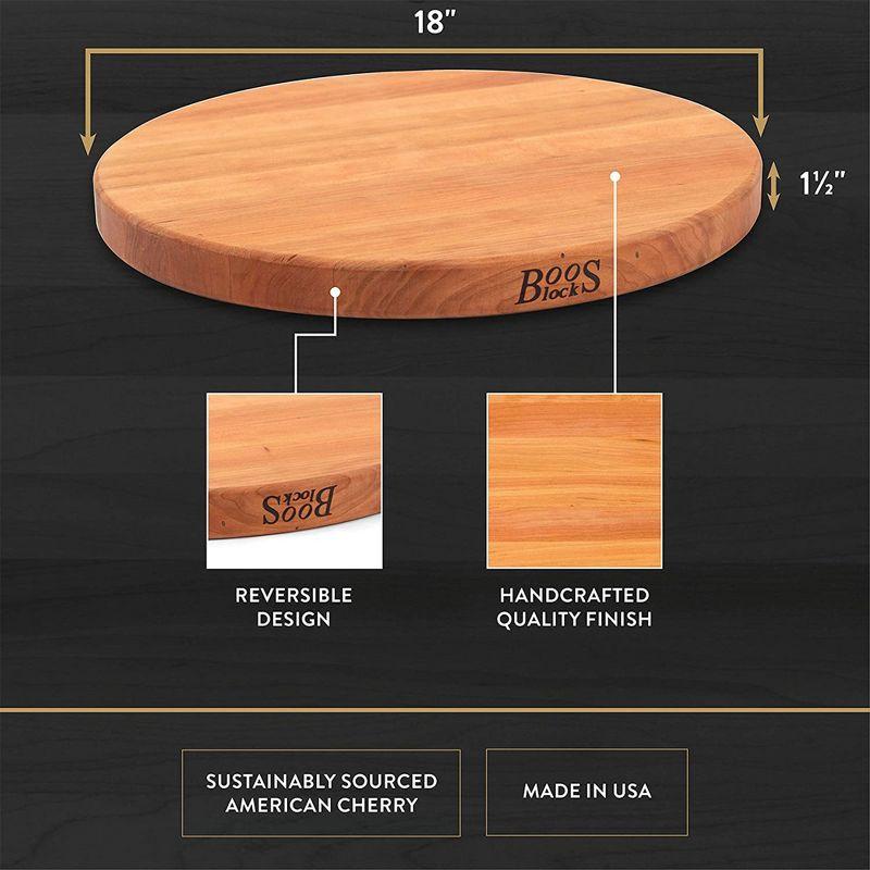 John Boos John Boos 18" Round Cutting Board, 1.5" Edge Grain