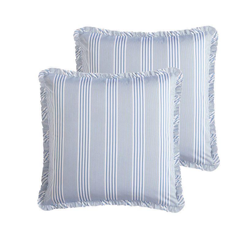 Laura Ashley Branch Toile Cotton Blue Duvet Cover Bonus Set