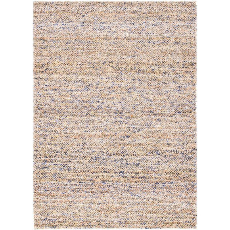 Bohemian BOH901 Hand Woven Indoor Area Rug - Natural/Purple - 6'x6' - Safavieh