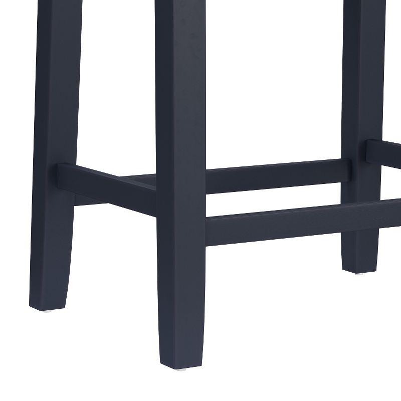 Hillsdale Furniture 24" Fiddler Backless Wood Counter Height Barstool Navy : Matte Finish, Fixed Height