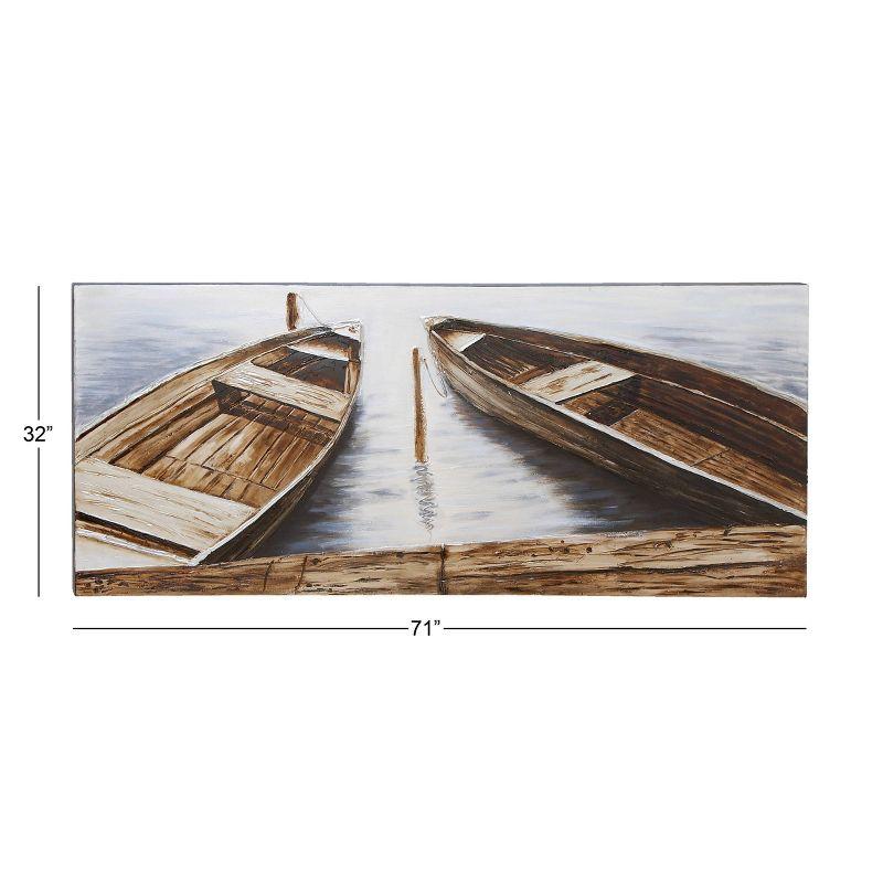 Canvas Sail Boat Wall Art Brown - Olivia & May