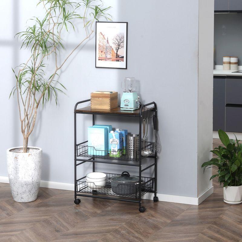 HomCom Kitchen Cart