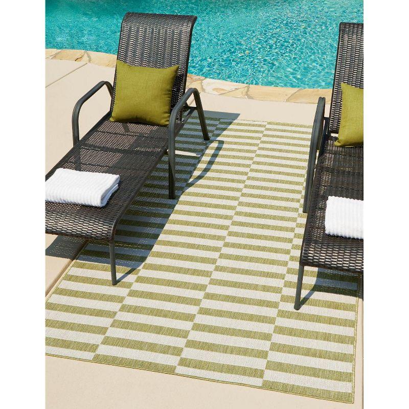 Unique Loom Outdoor Striped Area Rug