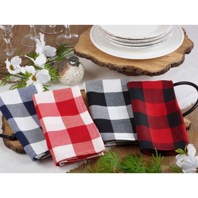 Gracie Oaks Aafrin Plaid 20" Cotton Napkin (Set of 4)