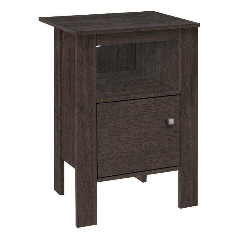 Monarch Specialties Accent Table Side End Nightstand Lamp Storage Living Room Bedroom Laminate Walnut Transitional
