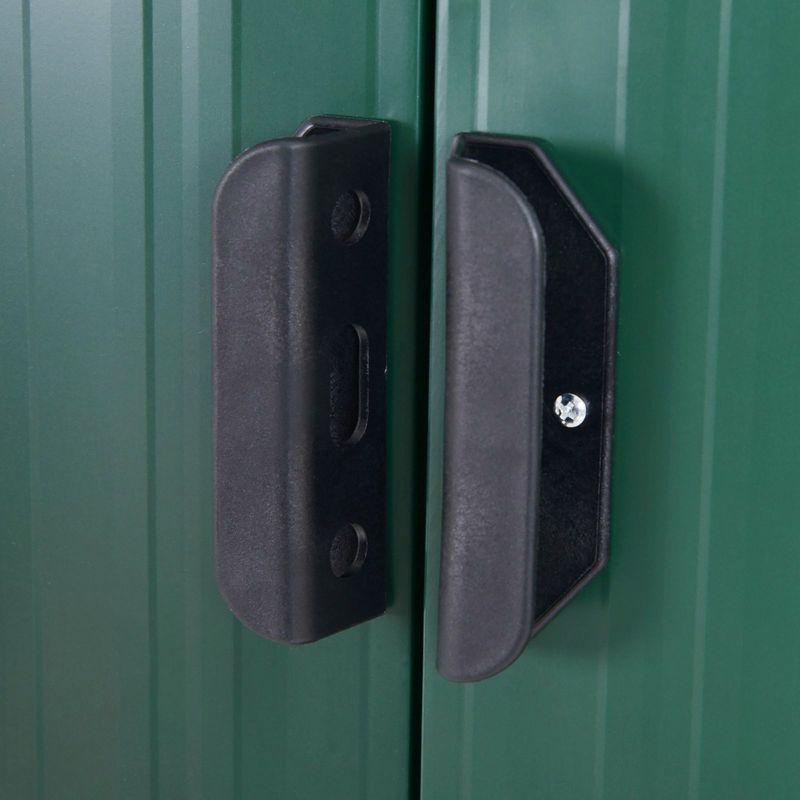 Outsunny 7' x 4' Metal Outdoor Storage Shed, Garden Utility Tool House with Double Lockable Doors for Backyard, Patio, Lawn, Garage, Dark Green