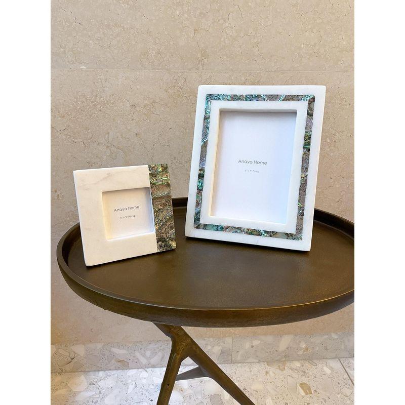 Rainbow Pearl White Marble Picture Frames