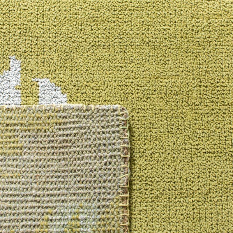 Stone Wash STW235 Hand Knotted Indoor Area Rug - Chartreuse - 5'x8' - Safavieh