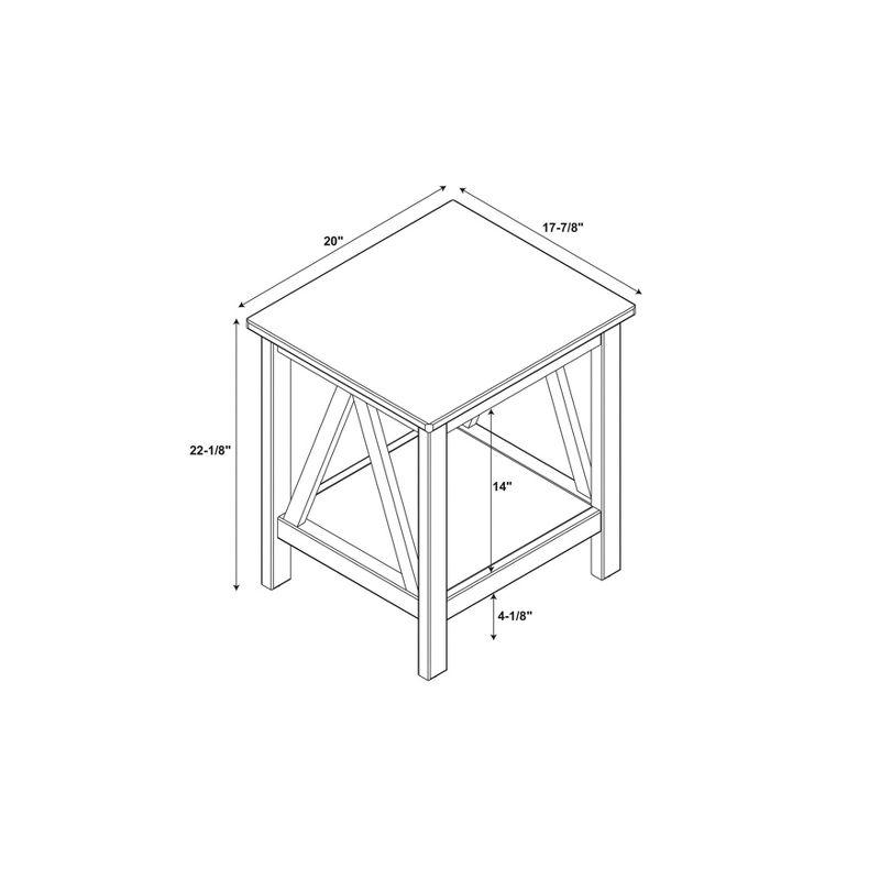 20" Titian Transitional End Table Brown - Linon