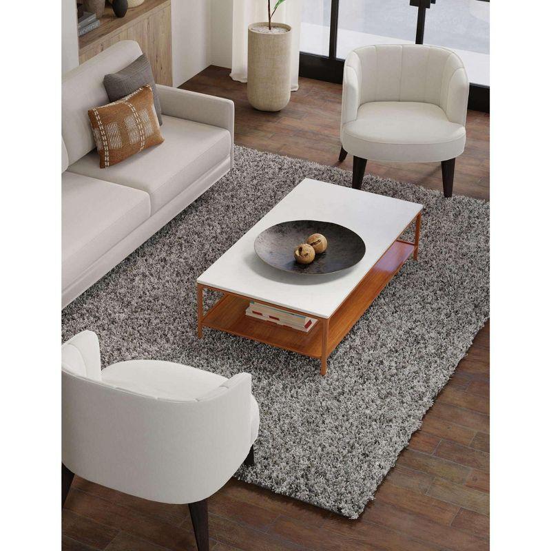 Cloud Gray Luxe Shag Rectangular Rug 8' x 10' - Easy Care & Stain-resistant