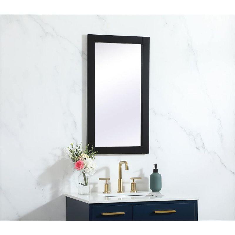 Elegant Lighting Aqua vanity mirror 18x32 inch in black