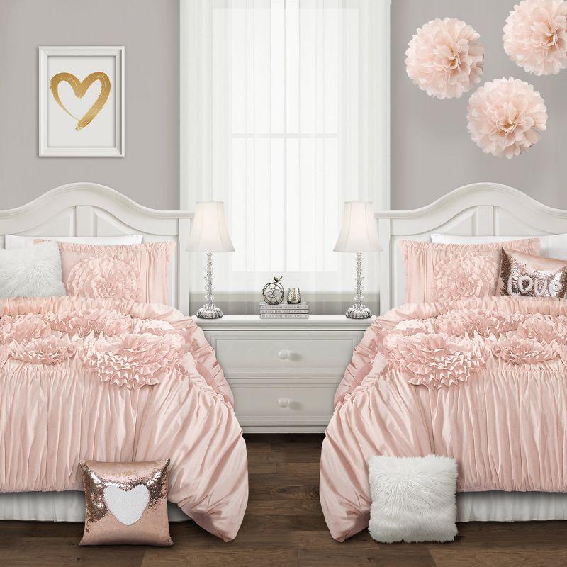 Lush Decor Serena Microfiber Traditional Comforter Set