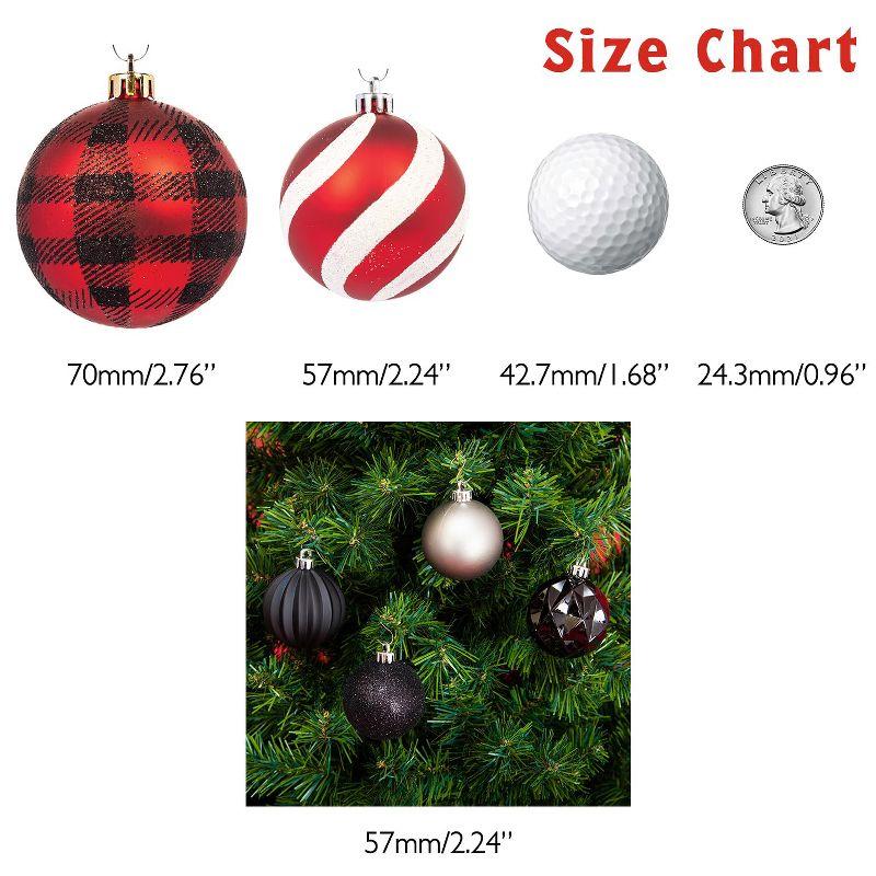 Every Day is Christmas Ornaments, Shatterproof Christmas Tree Ornament Set, Christmas Balls Decoration 50 Count (2.24"/57mm)