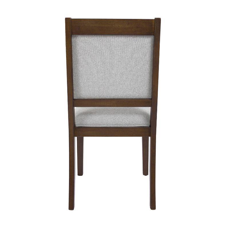 HomePop Set of 2 Open Back Upholstered Wood Frame Dining Chairs Gray: Polyester, Spot Clean, 300lb Capacity