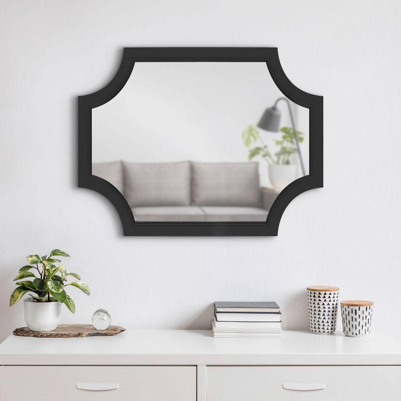 18&#34; x 24&#34; Hogan Scallop Wall Mirror Black - Kate &#38; Laurel All Things Decor