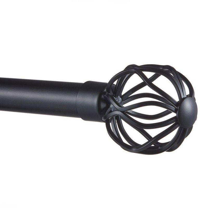Exclusive Home 66"-120" Ogee Curtain Rod - Matte Black