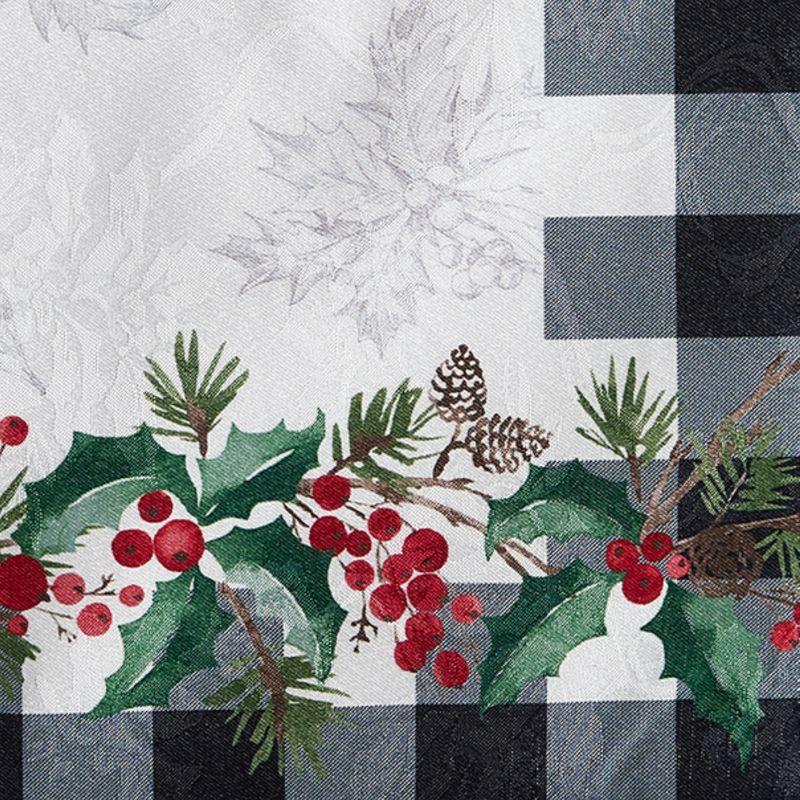 Holly Farmhouse Charm Holiday Fabric Placemats, Set of 4 - Multicolor - 13x19 - Elrene Home Fashions