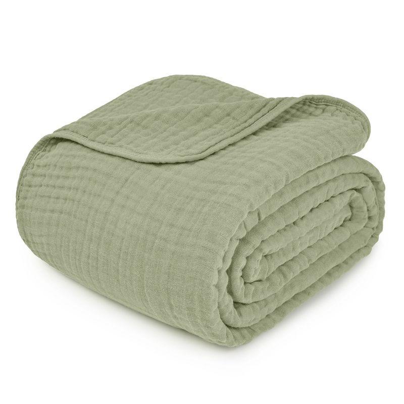 Muslin Cotton Blanket for Adults, Extra Large By Comfy Cubs