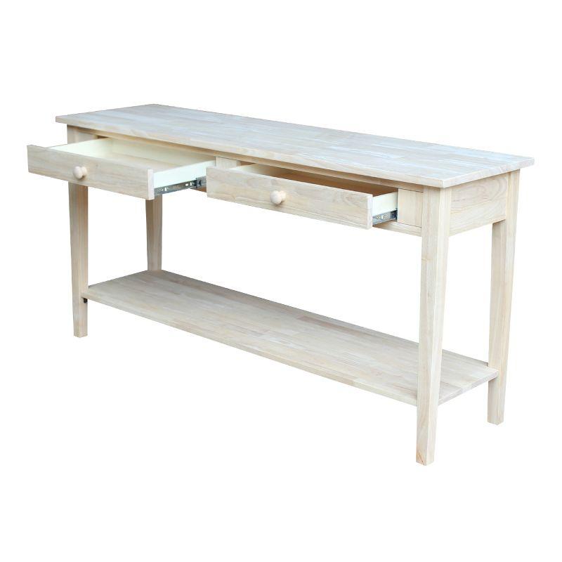 Spencer Console Server Table Unfinished Light Brown - International Concepts