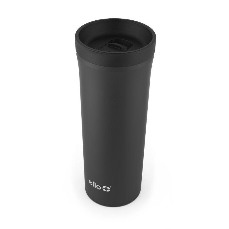 Arabica 18oz Stainless Steel Travel Mug Black - Ello: Double-Wall Coffee Tumbler, Hand Wash, Dishwasher-Safe Parts