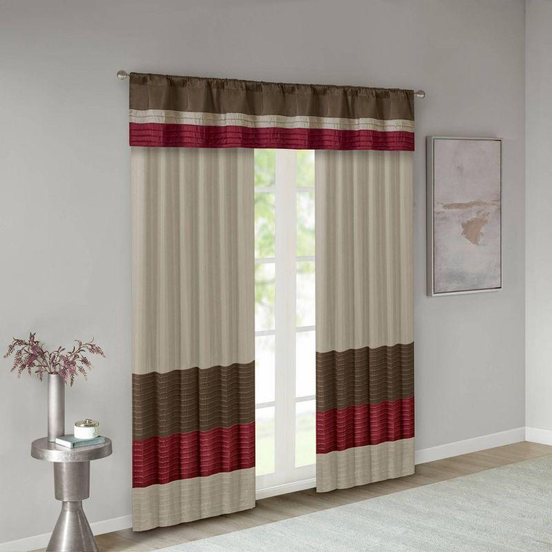Madison Park Amherst Polyoni Pintuck Single Window Valance