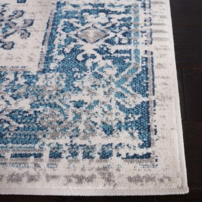 Ivory Hand-knotted Synthetic Square Easy Care Rug