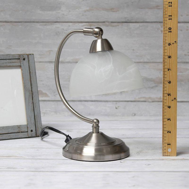 Elegant Designs Mini Modern Bankers Desk Lamp with Touch Dimmer Control Base Brushed Nickel